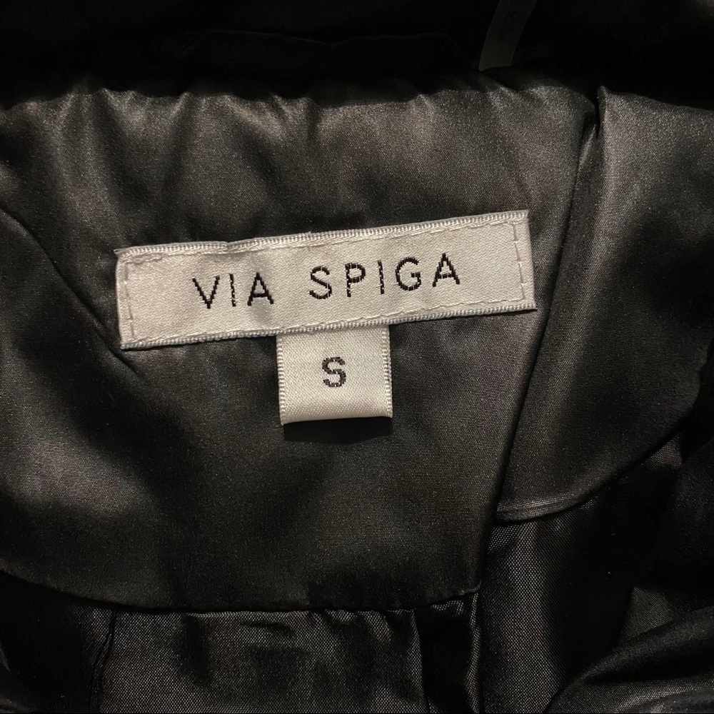 NWT Via Spiga Black Quilted Zip Up Cargo Jacket - Picture 5 of 7